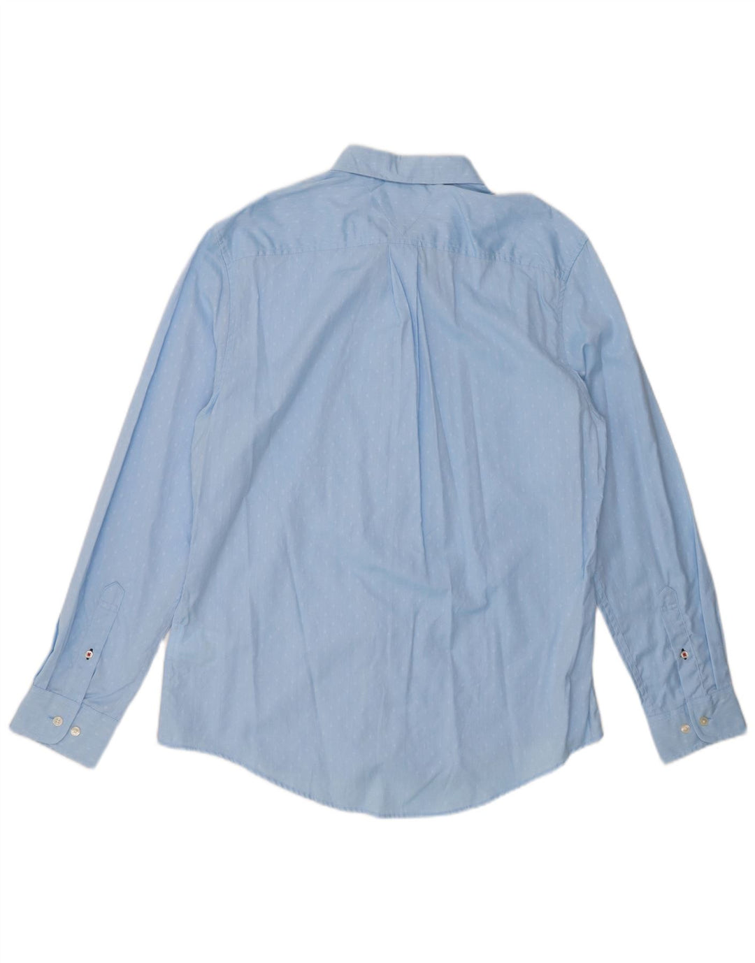 TOMMY HILFIGER Mens Grant Fit Shirt Large Blue Argyle/Diamond Cotton