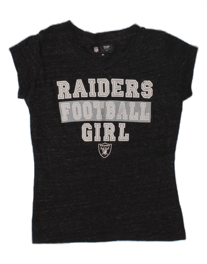 NFL Girls Graphic T-Shirt Top 7-8 Years Grey Polyester | Vintage NFL | Thrift | Second-Hand NFL | Used Clothing | Messina Hembry 