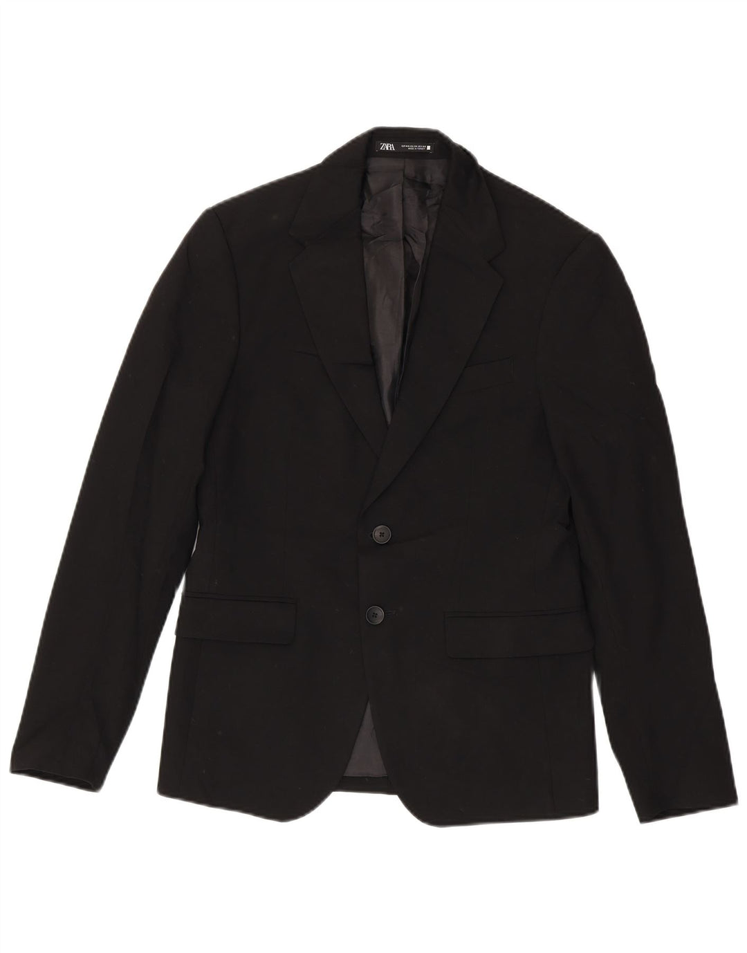 ZARA Mens 2 Button Blazer Jacket EU 44 XS Navy Blue Viscose