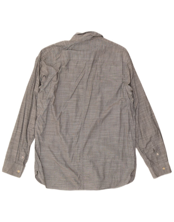 Quiksilver Mens Shirt XL Grey Striped Cotton