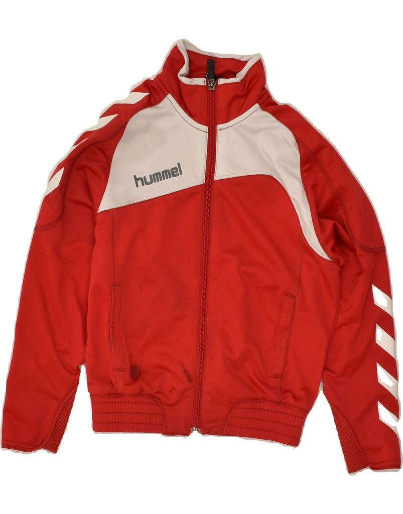 HUMMEL Boys Tracksuit Top Jacket 5-6 Years Red Polyester | Vintage Hummel | Thrift | Second-Hand Hummel | Used Clothing | Messina Hembry 