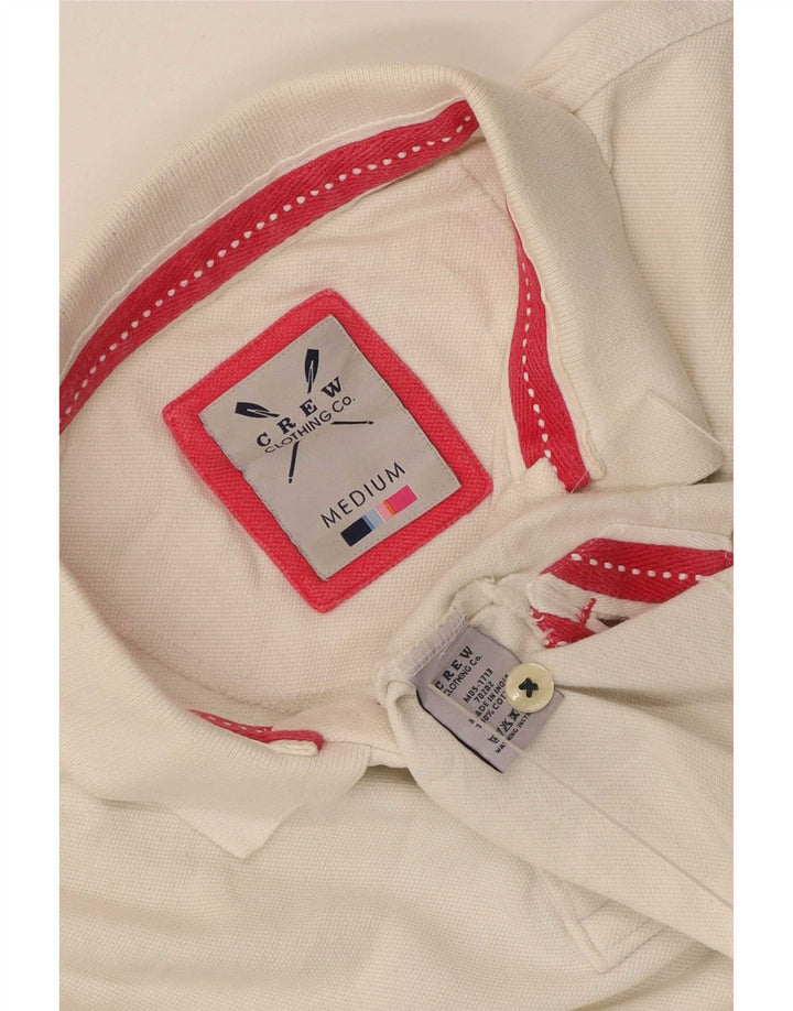 Crew Clothing Mens Polo Shirt Medium Off White Cotton