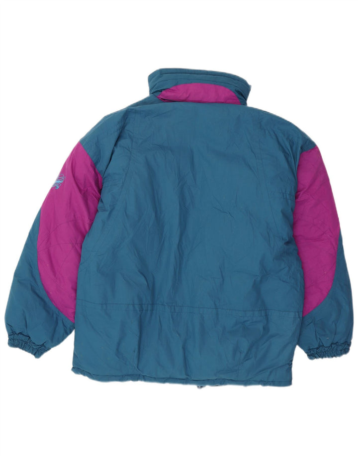 BRUGI Mens Loose Fit Padded Jacket UK 36 Small Blue Colourblock