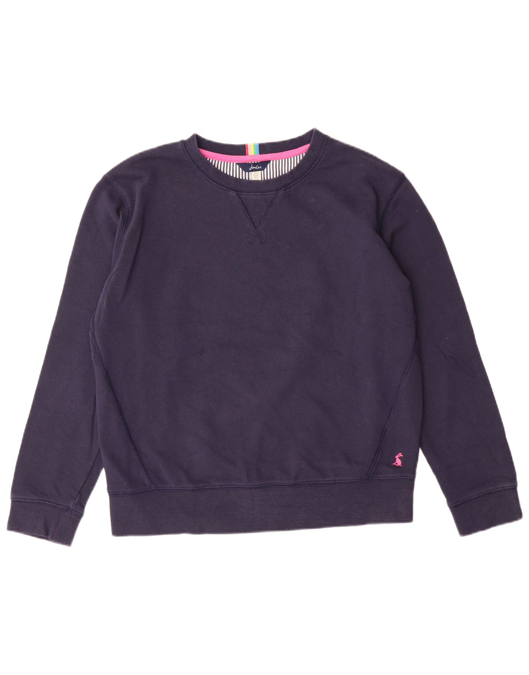 JOULES Womens Oversized Sweatshirt Jumper UK 8 Small  Navy Blue Cotton