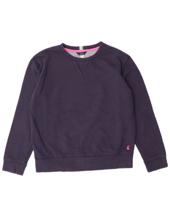 JOULES Womens Oversized Sweatshirt Jumper UK 8 Small  Navy Blue Cotton