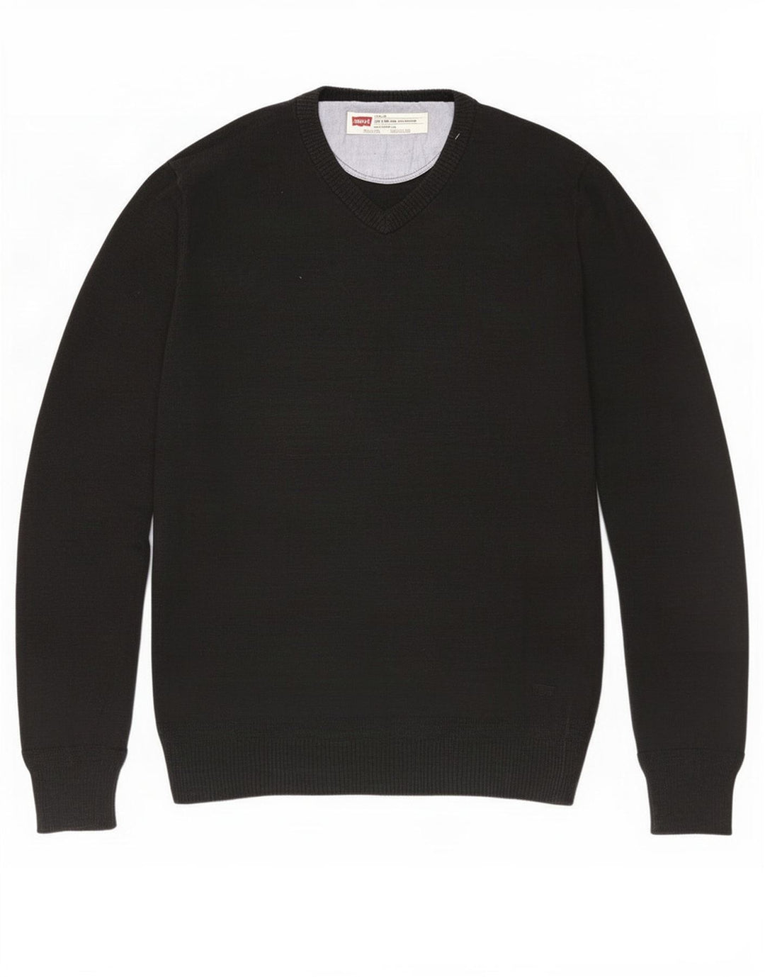 Levi's Mens Slim Fit V-Neck Jumper Sweater Small Black