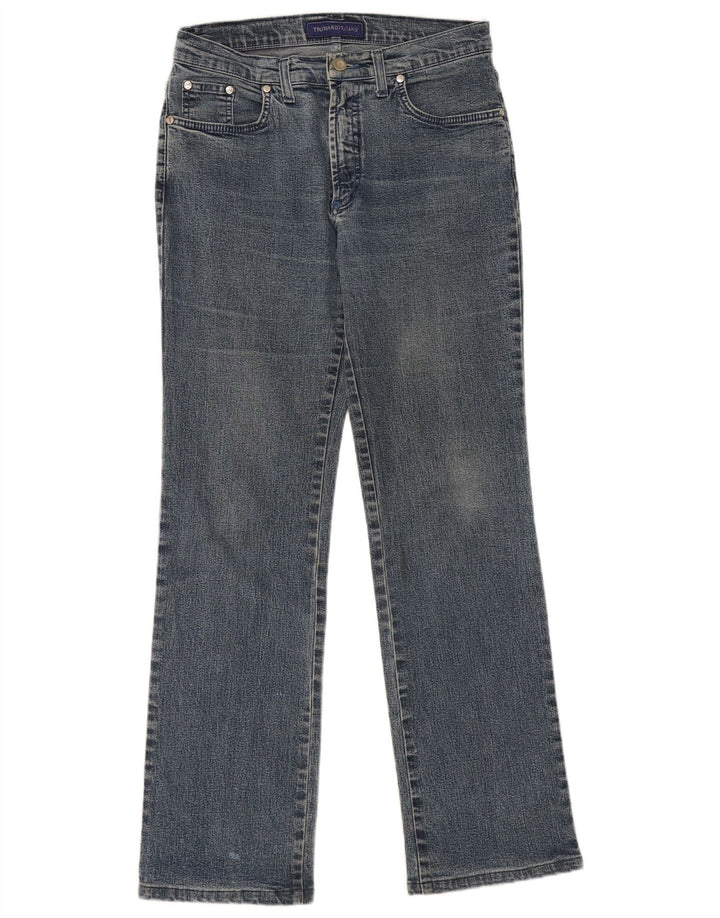 Trussardi Womens Straight Jeans W29 L30 Blue Cotton