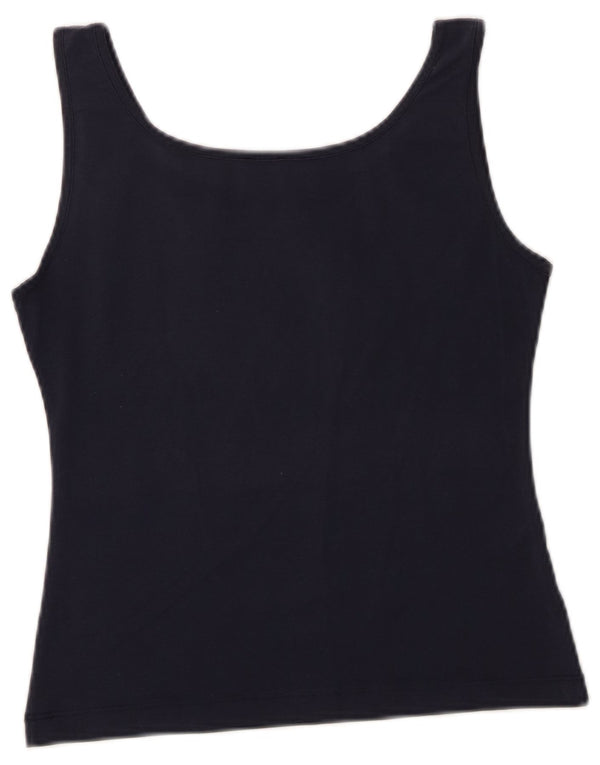 Paul & Shark Womens Crop Vest Top UK 12 Medium Navy Blue
