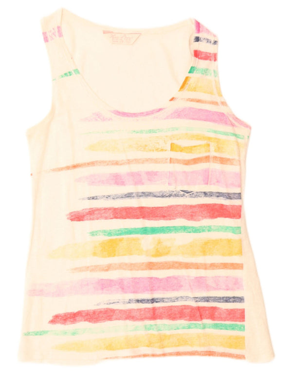 Zara Womens Vest Top UK 12 Medium Multicoloured Striped