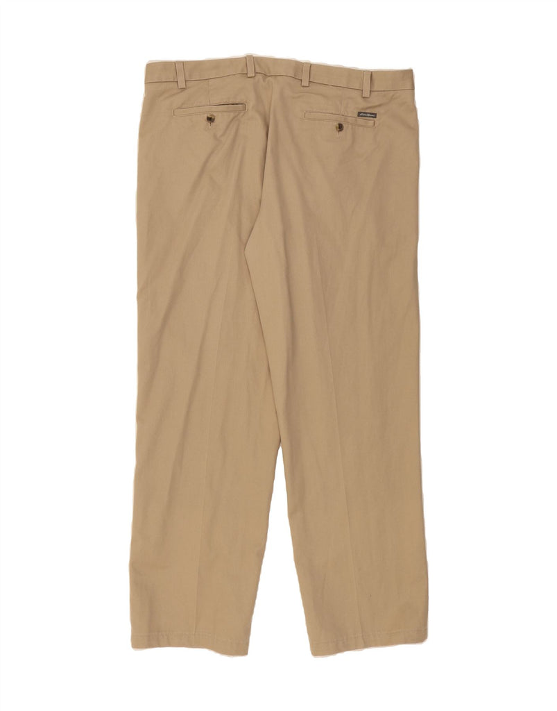 EDDIE BAUER Mens Straight Chino Trousers W40 L33 Beige Cotton Vintage Eddie Bauer and Second-Hand Eddie Bauer from Messina Hembry 