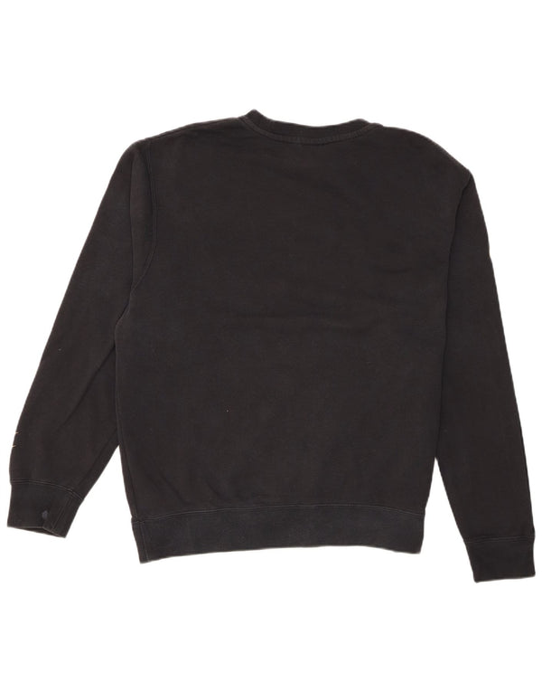 Nike Mens Swoosh Graphic Sweatshirt Jumper Medium Black Cotton