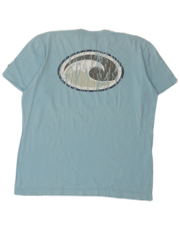 Murphy & Nye Mens Graphic T-Shirt Top Large Blue Cotton