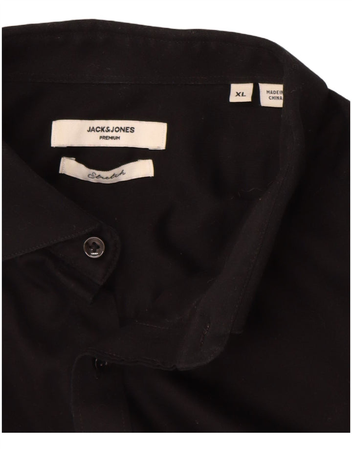 JACK & JONES Mens Shirt XL Black Cotton