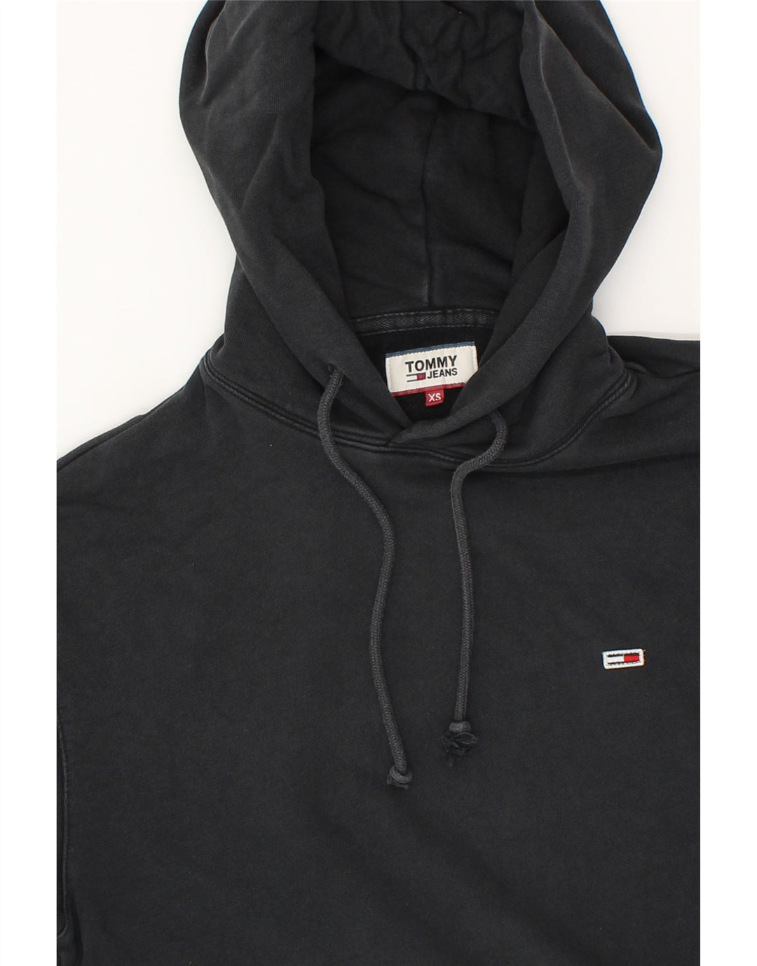 TOMMY HILFIGER Mens Hoodie Jumper XS Navy Blue Cotton Vintage Tommy Hilfiger and Second-Hand Tommy Hilfiger from Messina Hembry 