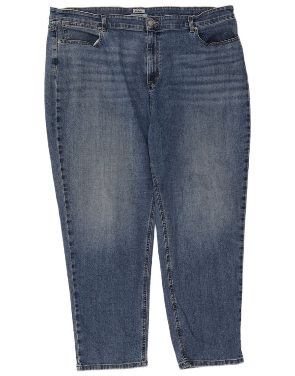 L.L.Bean Womens Classic Fit Tapered Jeans US 22 3XL W44 L29 Blue Cotton