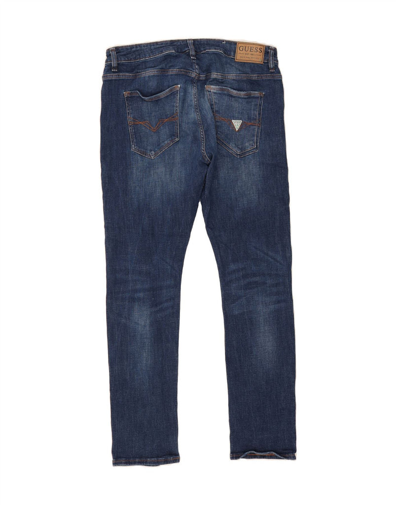 GUESS Mens Miami Skinny Jeans W36 L32 Blue Cotton Vintage Guess and Second-Hand Guess from Messina Hembry 