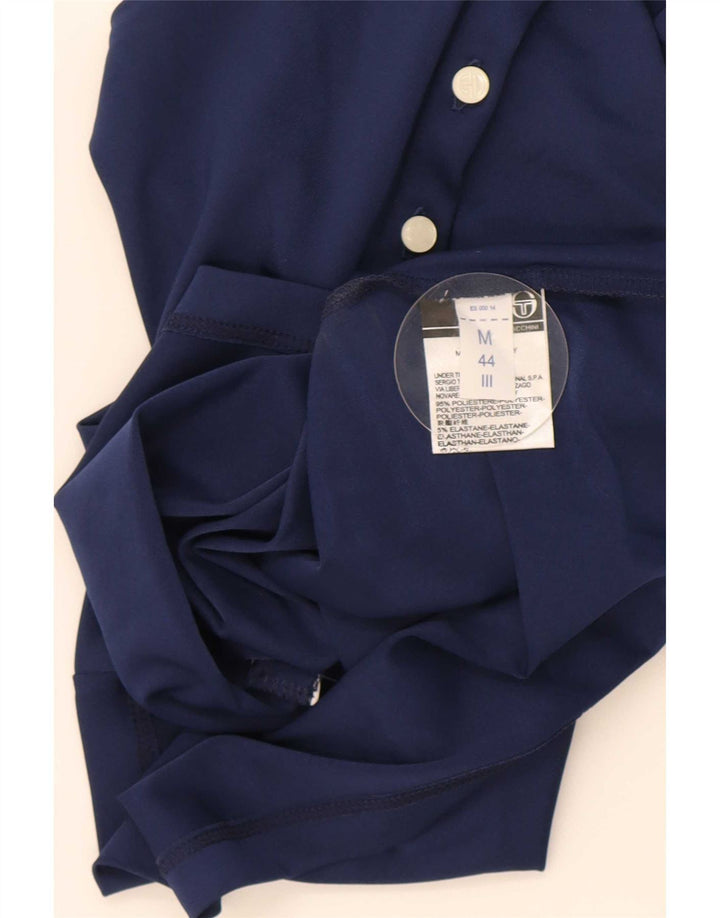 Sergio Tacchini Womens Polo shirt IT 44 Medium Navy Blue Colourblock