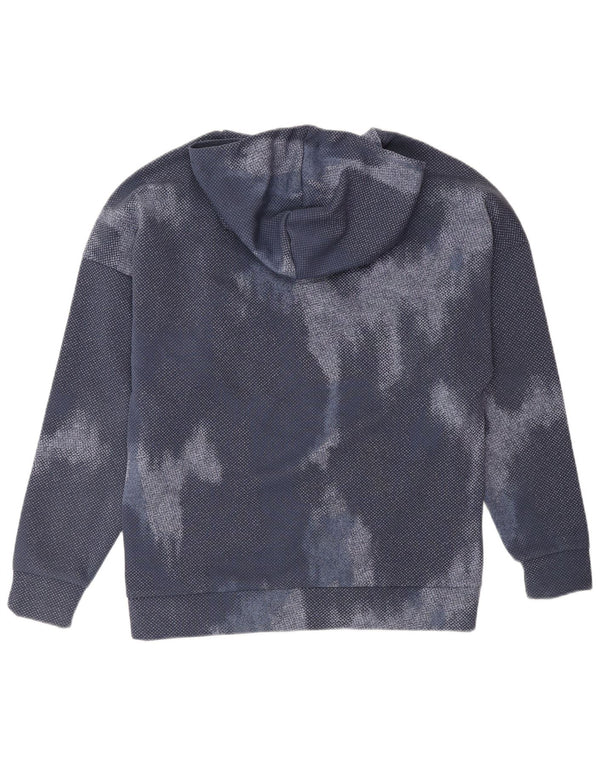 Adidas Boys Hoodie Jumper 13-14 Years Navy Blue Tie Dye Cotton