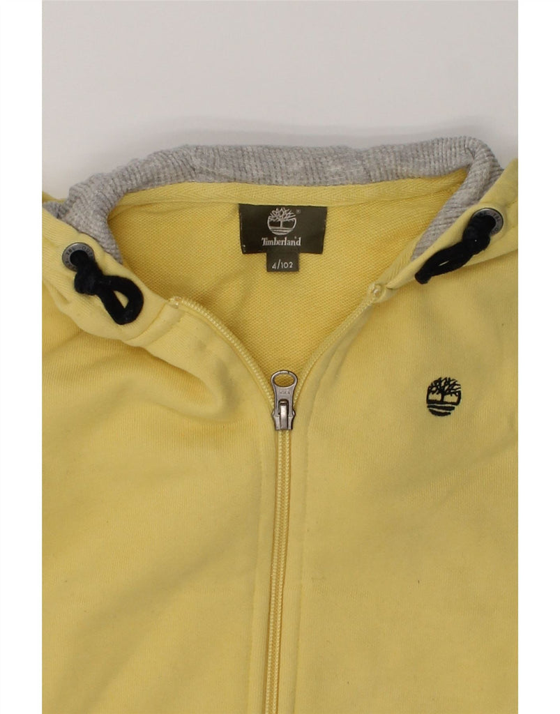 TIMBERLAND Girls Zip Hoodie Sweater 3-4 Years Yellow Cotton | Vintage Timberland | Thrift | Second-Hand Timberland | Used Clothing | Messina Hembry 