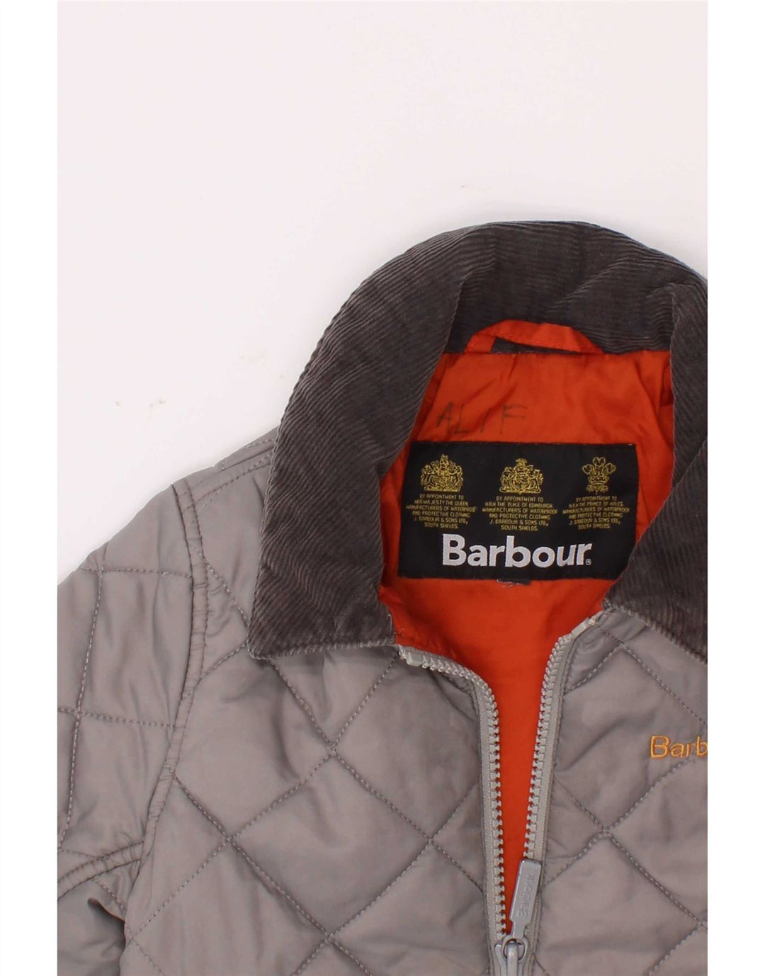 Barbour Boys Quilted Jacket 3-4 Years Grey