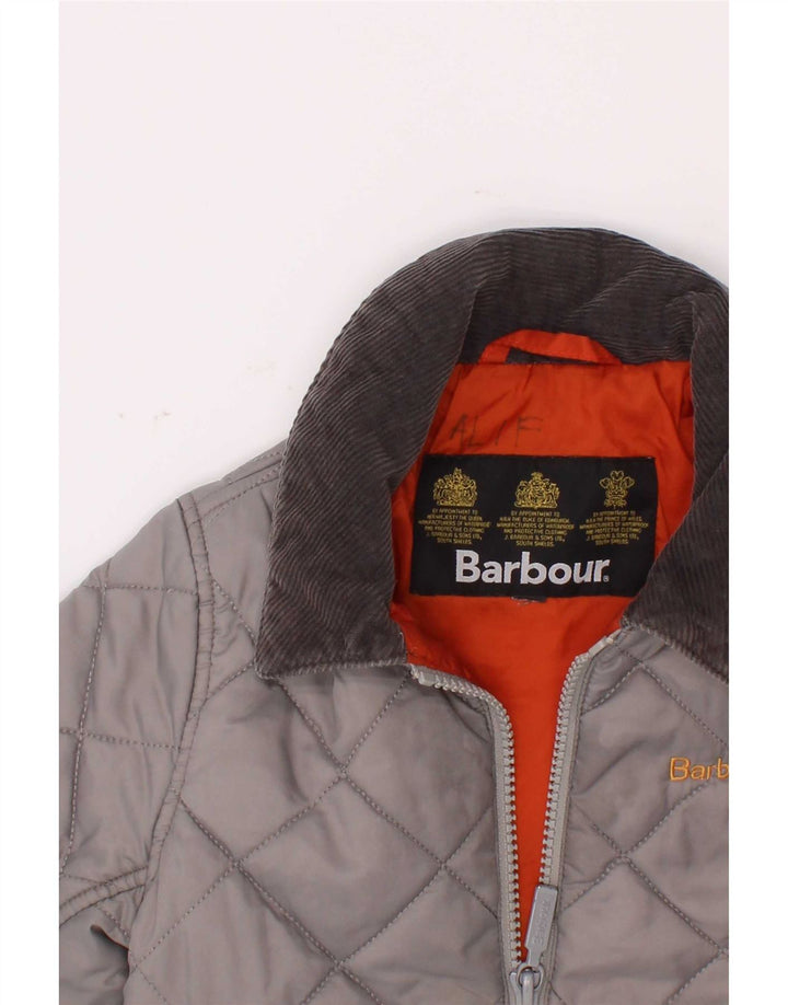 Barbour Boys Quilted Jacket 3-4 Years Grey