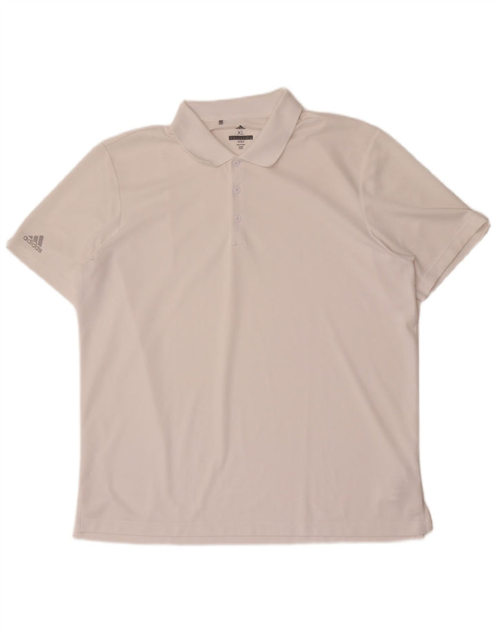 Adidas Mens Golf Polo Shirt XL White Polyester
