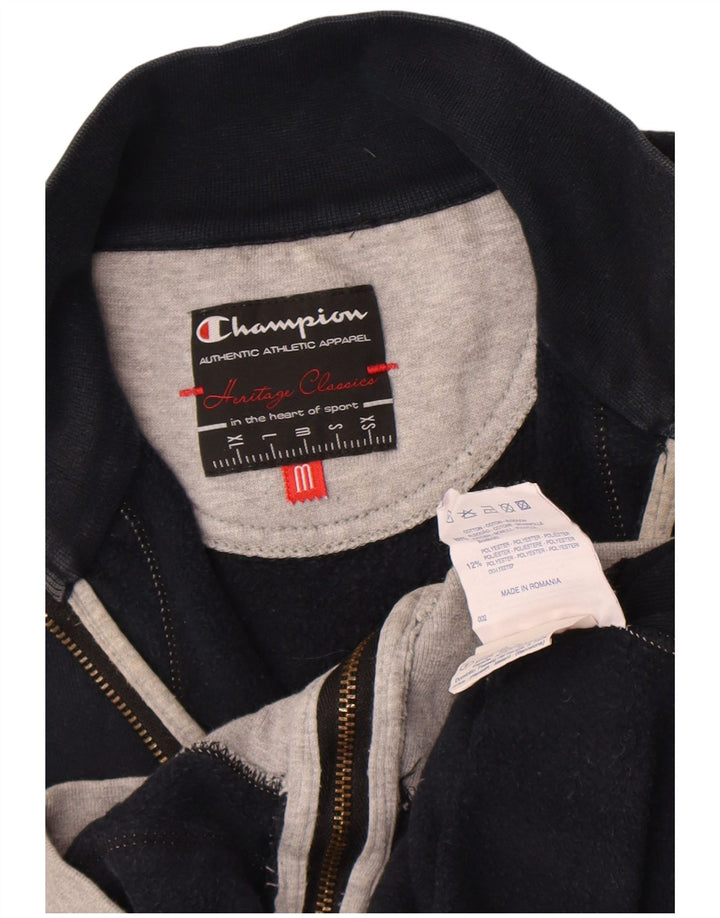 Champion Womens Tracksuit Top Jacket UK 14 Medium Navy Blue