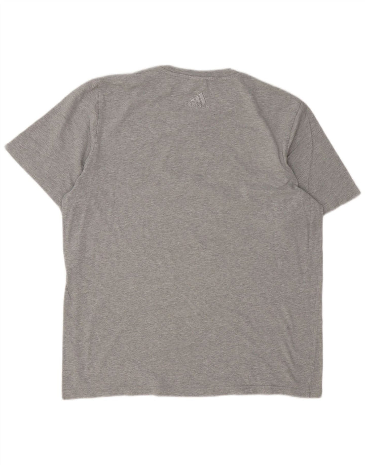 Adidas Mens Graphic T-Shirt Top Large Grey Cotton