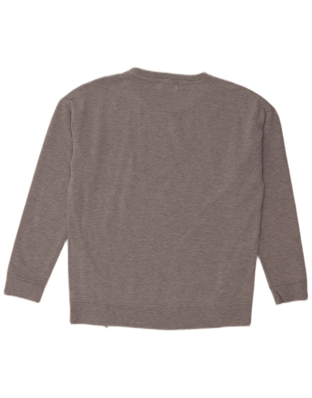 CONVERSE Womens Graphic Sweatshirt Jumper UK 14 Medium Grey Cotton