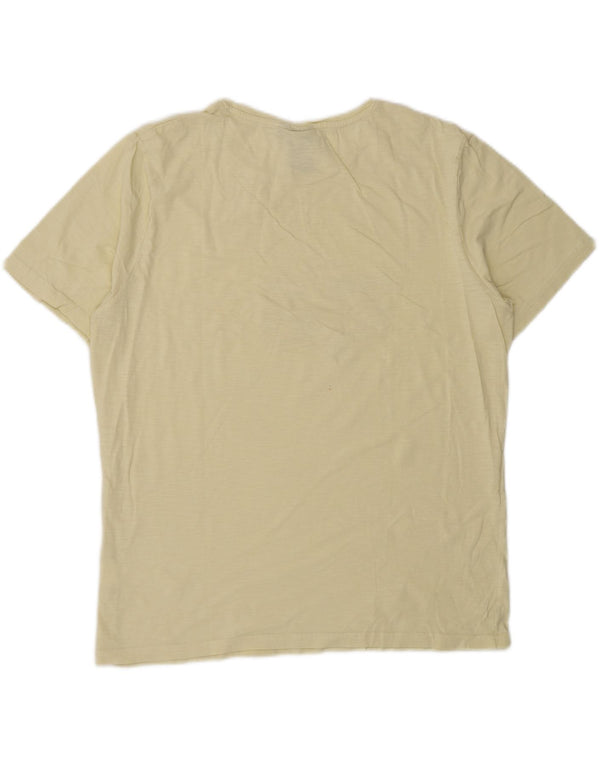 Maui and Sons Womens Graphic T-Shirt Top UK 20 2XL Yellow Cotton