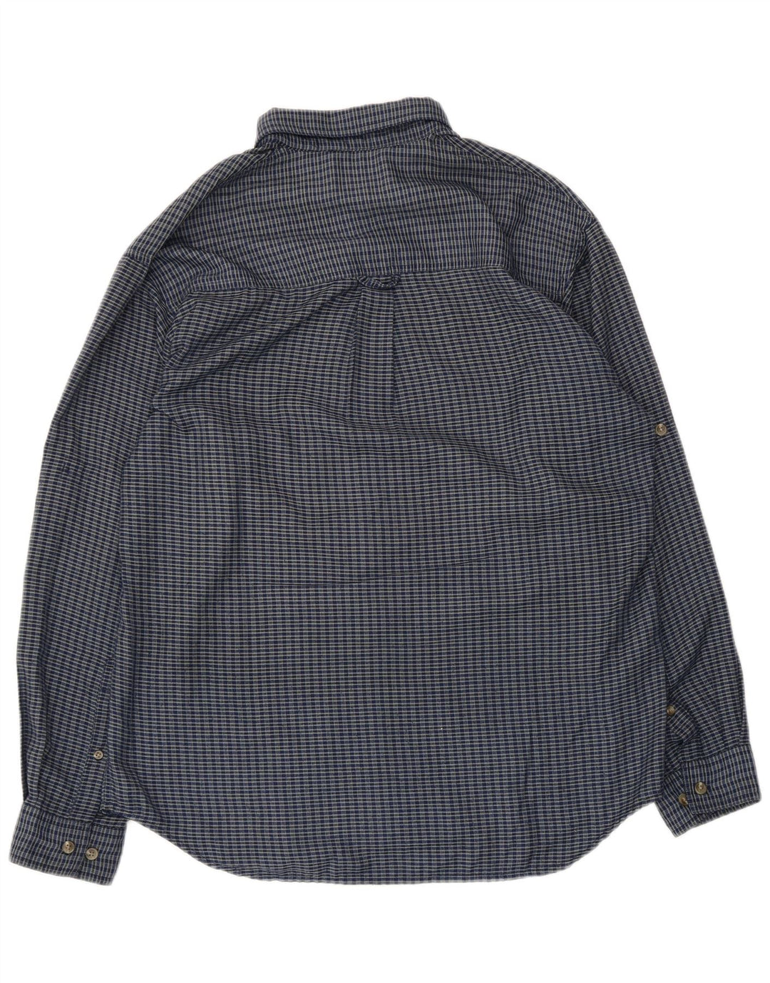 Columbia Mens Flannel Shirt Medium Blue Check Polyester