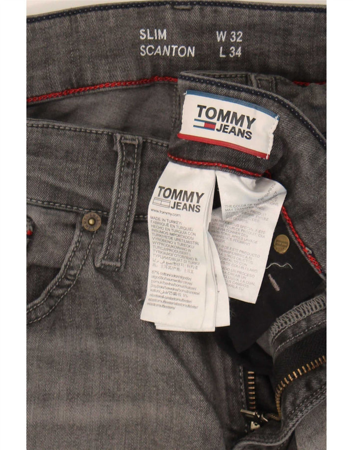 Tommy Hilfiger Womens Scanton Slim Jeans W32 L34 Grey Cotton
