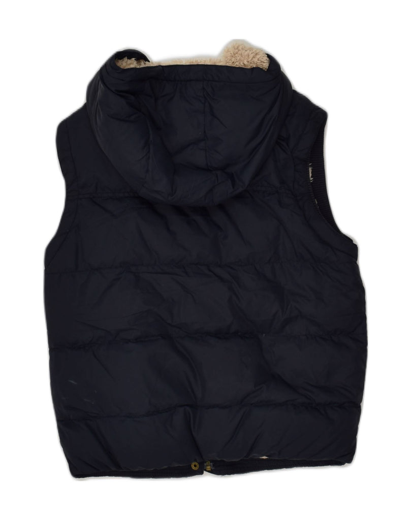 JACK WILLS Womens Sherpa Hooded Padded Gilet UK  8 Small Navy Blue | Vintage Jack Wills | Thrift | Second-Hand Jack Wills | Used Clothing | Messina Hembry 