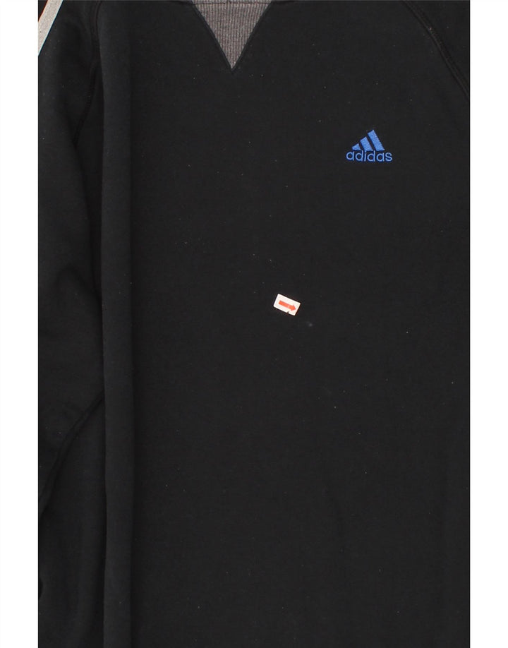 ADIDAS Mens Sweatshirt Jumper Small Black Cotton Vintage Adidas and Second-Hand Adidas from Messina Hembry 