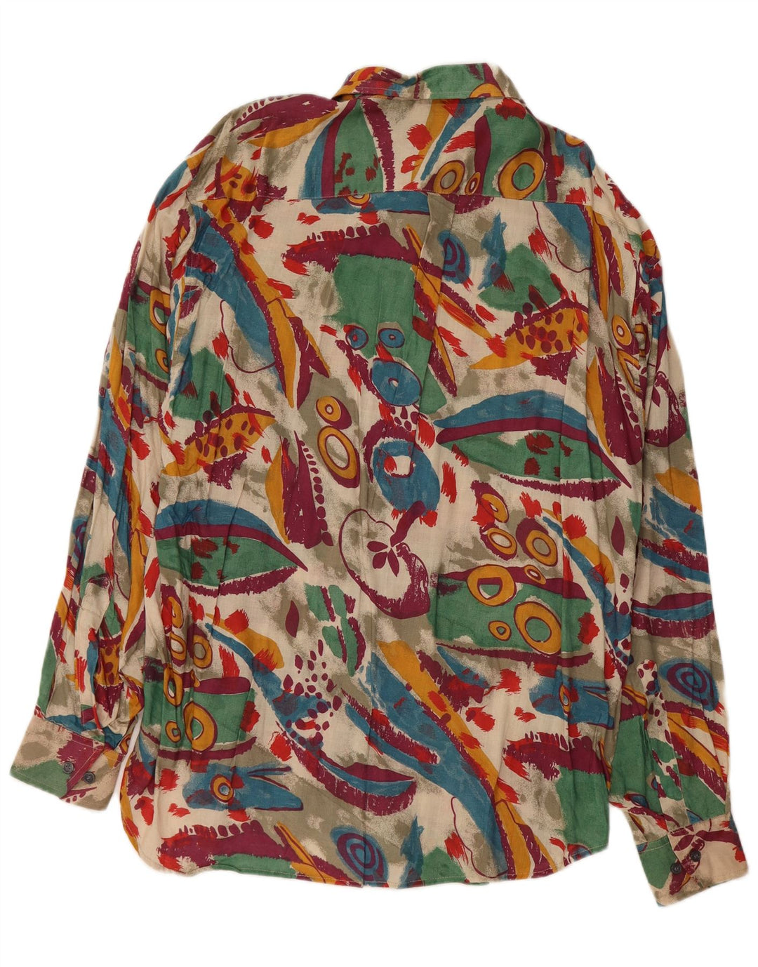 VINTAGE Mens Abstract Pattern Shirt Size 41/42 Large Multicoloured Viscose