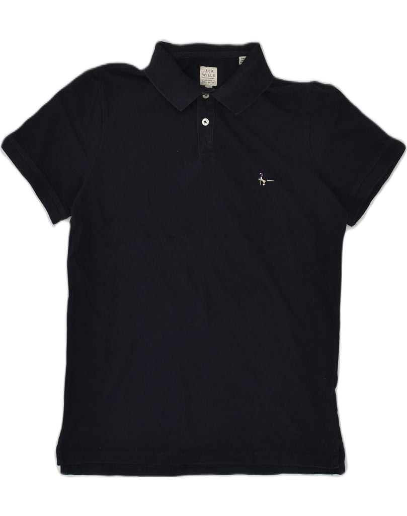 JACK WILLS Mens Polo Shirt Medium Navy Blue Cotton | Vintage Jack Wills | Thrift | Second-Hand Jack Wills | Used Clothing | Messina Hembry 