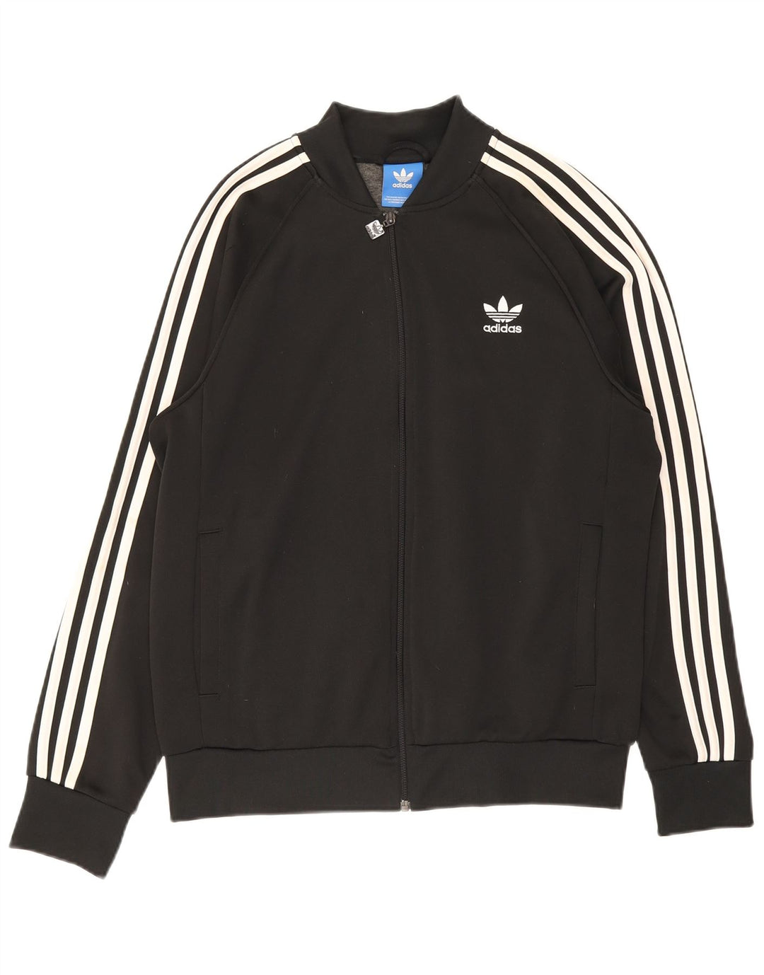 Adidas Mens Tracksuit Top Jacket Large Black Polyester