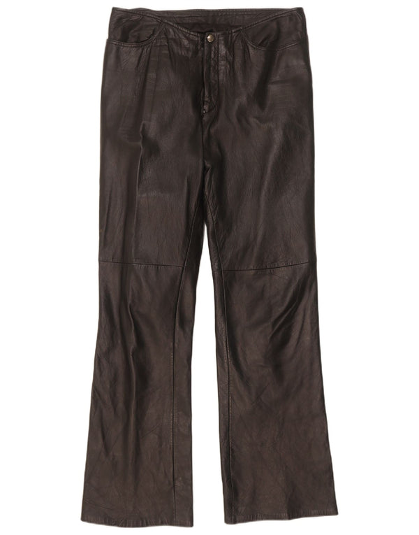 Dakota Womens Bootcut Leather Trousers W30 L31 Black