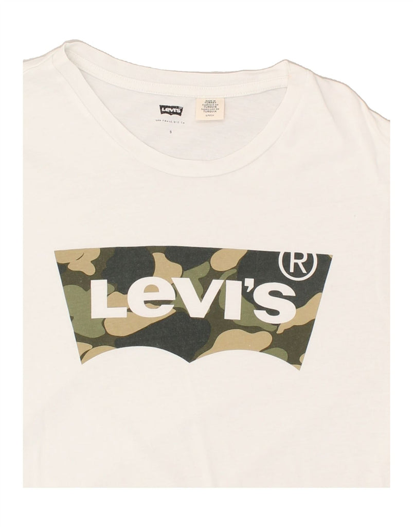 LEVI'S Mens Graphic T-Shirt Top Small White Cotton | Vintage Levi's | Thrift | Second-Hand Levi's | Used Clothing | Messina Hembry 