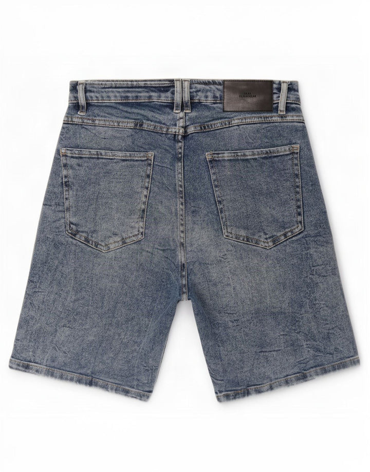 Zara Mens Denim Shorts EU 38 Small W30 Blue