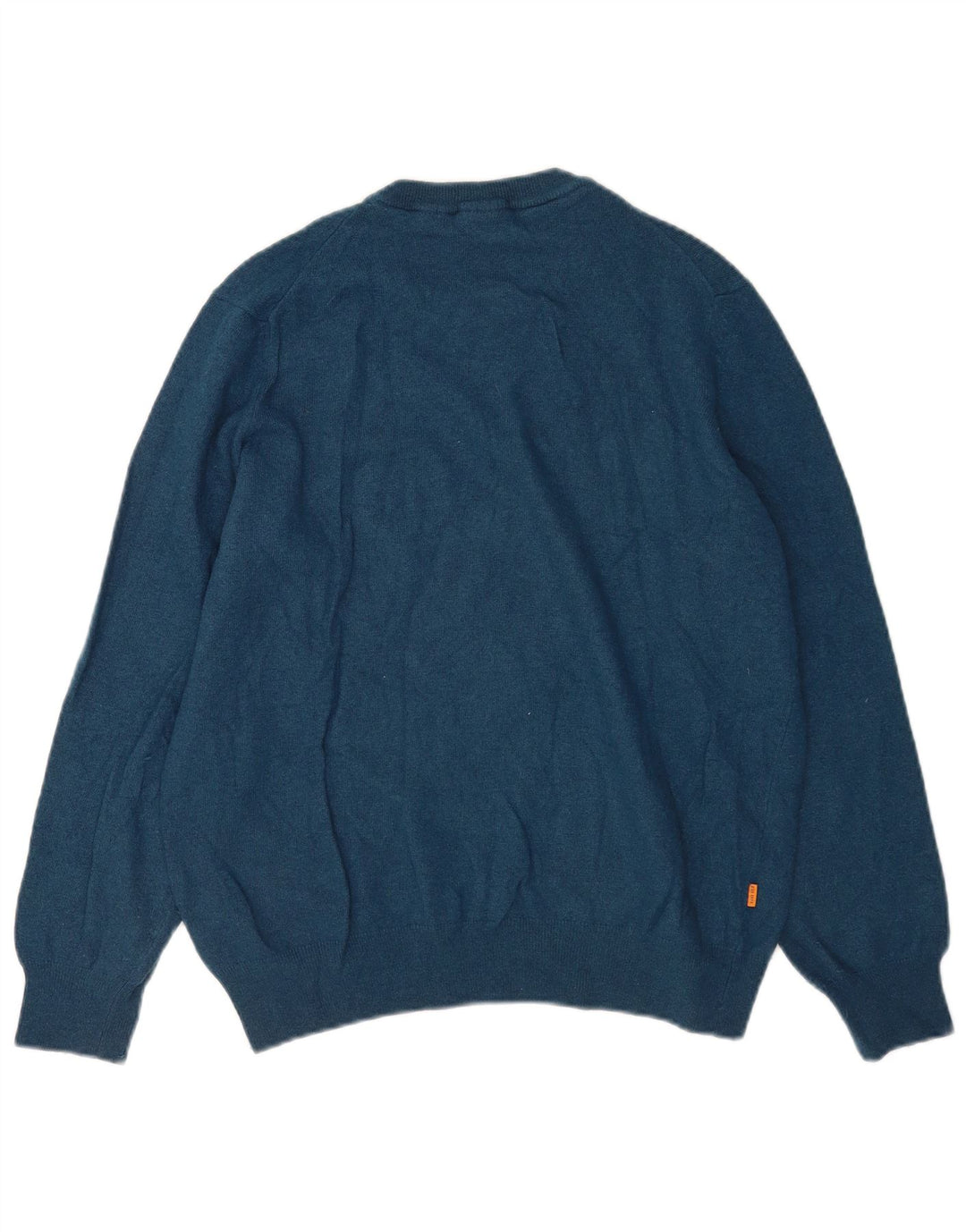 Timberland Mens Crew Neck Jumper Sweater Large Blue Wool