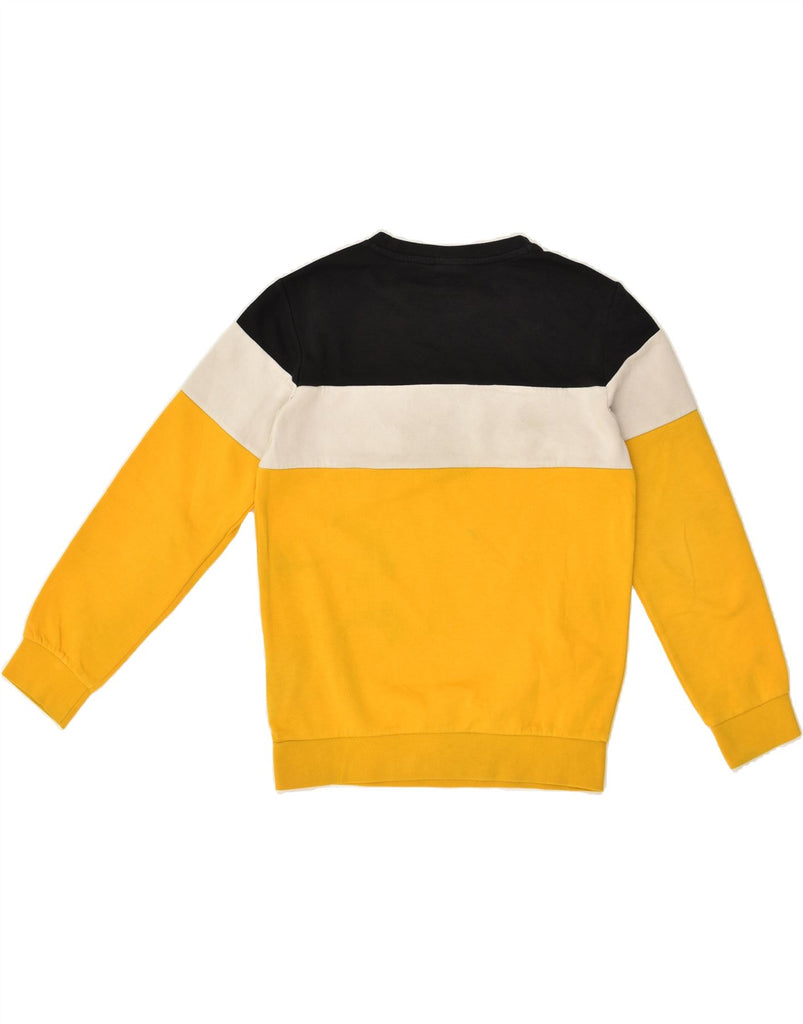 CHAMPION Boys Graphic Sweatshirt Jumper 11-12 Years Large Yellow Striped | Vintage Champion | Thrift | Second-Hand Champion | Used Clothing | Messina Hembry 