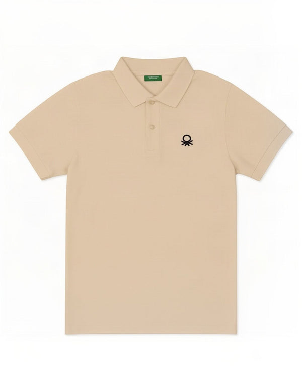 Benetton Boys Polo Shirt 11-12 Years 2XL White Cotton