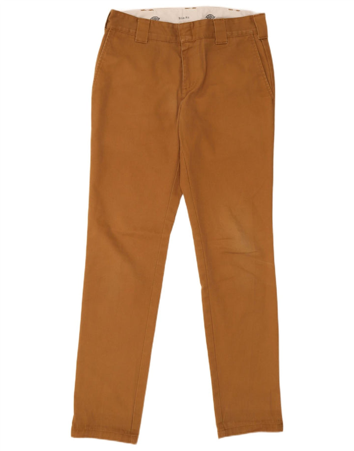 Dickies Mens Slim Fit Chino Trousers W32 L32 Brown Polyester