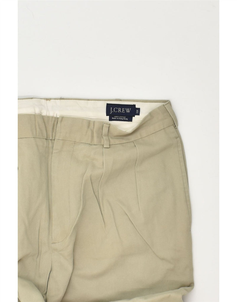 J. CREW Mens Straight Chino Trousers W33 L27  Khaki Cotton | Vintage J. Crew | Thrift | Second-Hand J. Crew | Used Clothing | Messina Hembry 