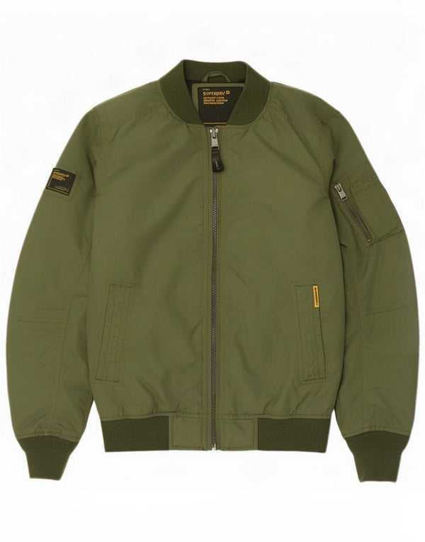 Superdry Boys Bomber Jacket 13-14 Years Large Khaki Polyester