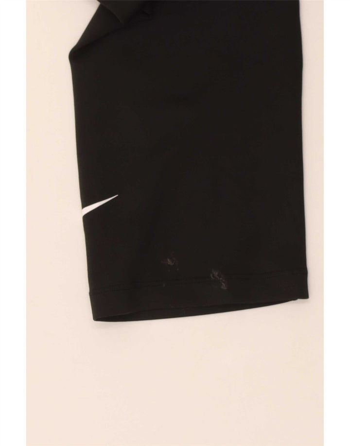 Nike Womens Dri Fit Capri Leggings UK 10 Small Black Polyester