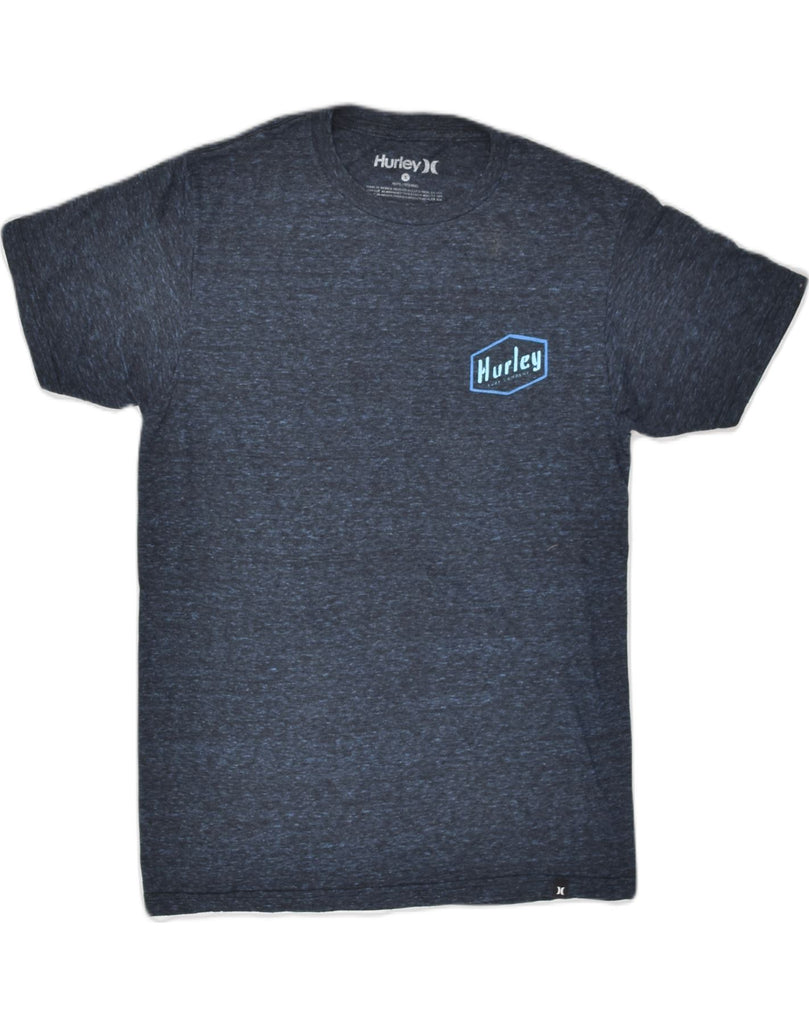 HURLEY Mens T-Shirt Top Small Navy Blue Flecked Polyester | Vintage Hurley | Thrift | Second-Hand Hurley | Used Clothing | Messina Hembry 