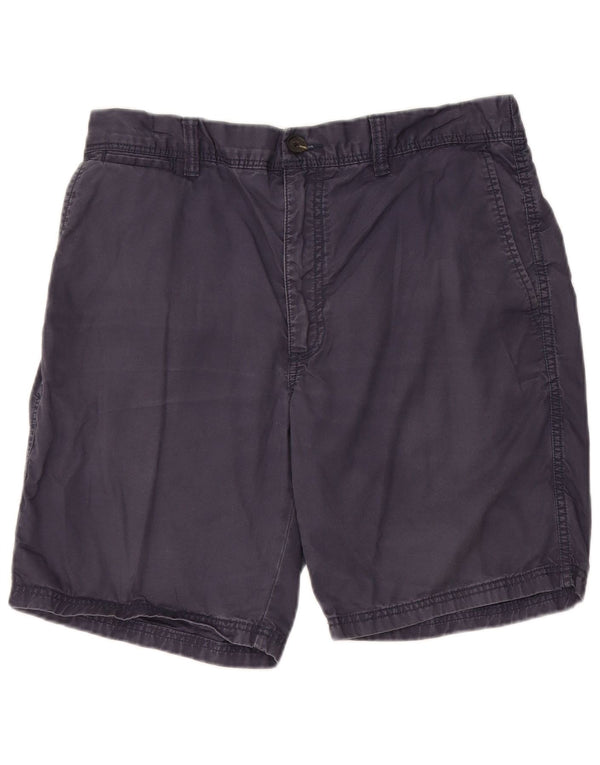 Marks & Spencer Mens Chino Shorts W36 Large Navy Blue Cotton