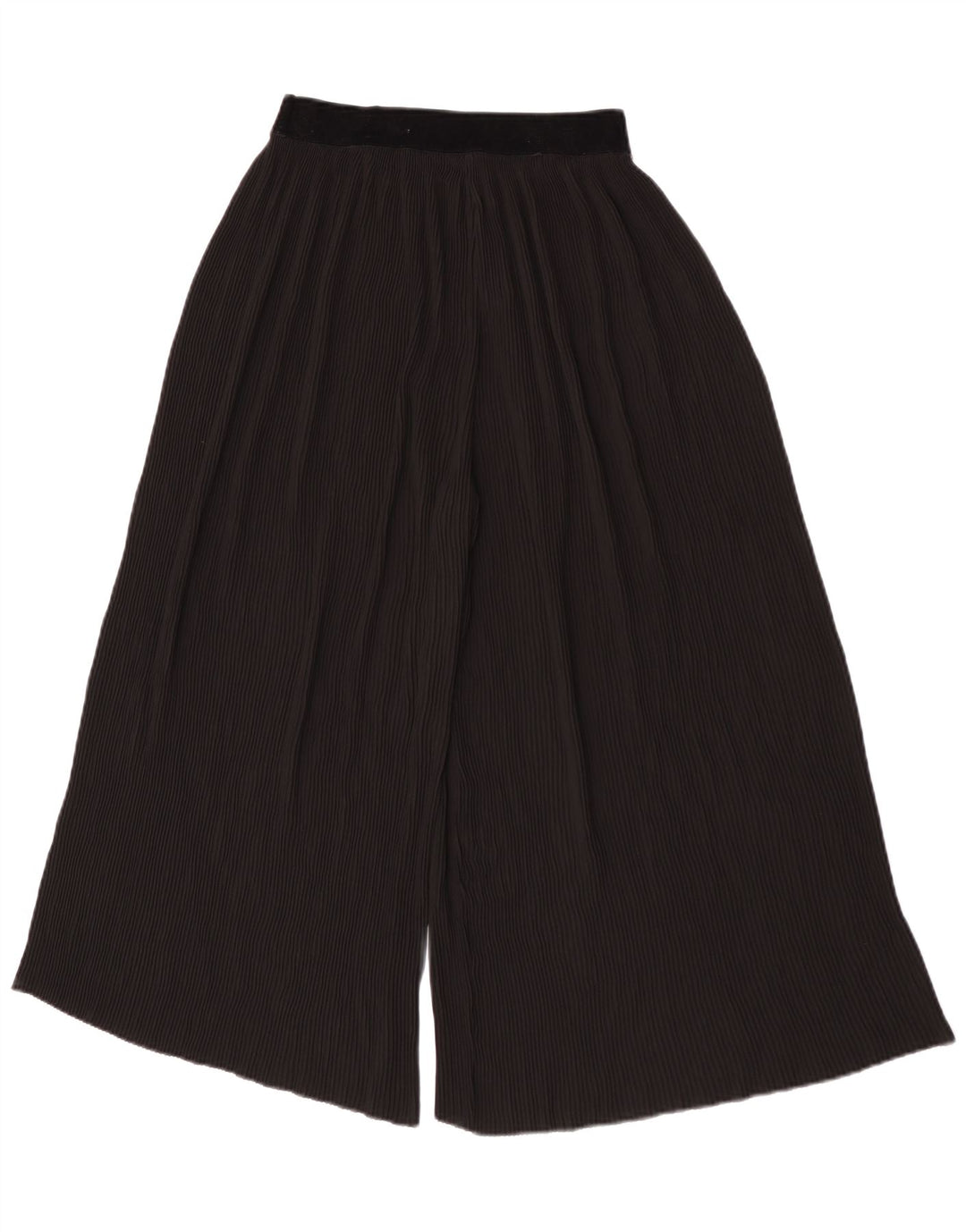 Zara Womens Wide Leg Capri Trousers Small W26 L21 Black